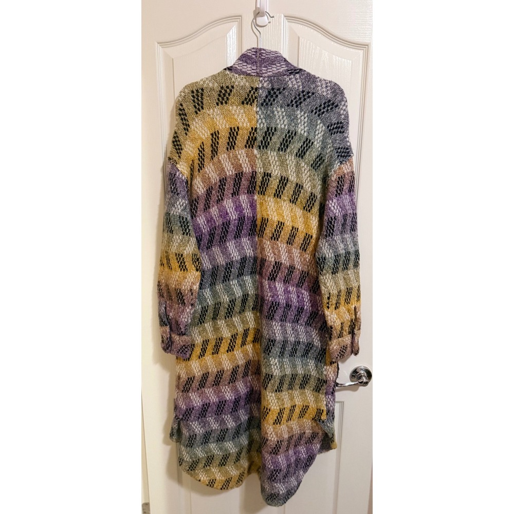 Anthropologie Pilcro Geo Sweater Coat Colorful Oversized Pockets Women's Small - Picture 8 of 8